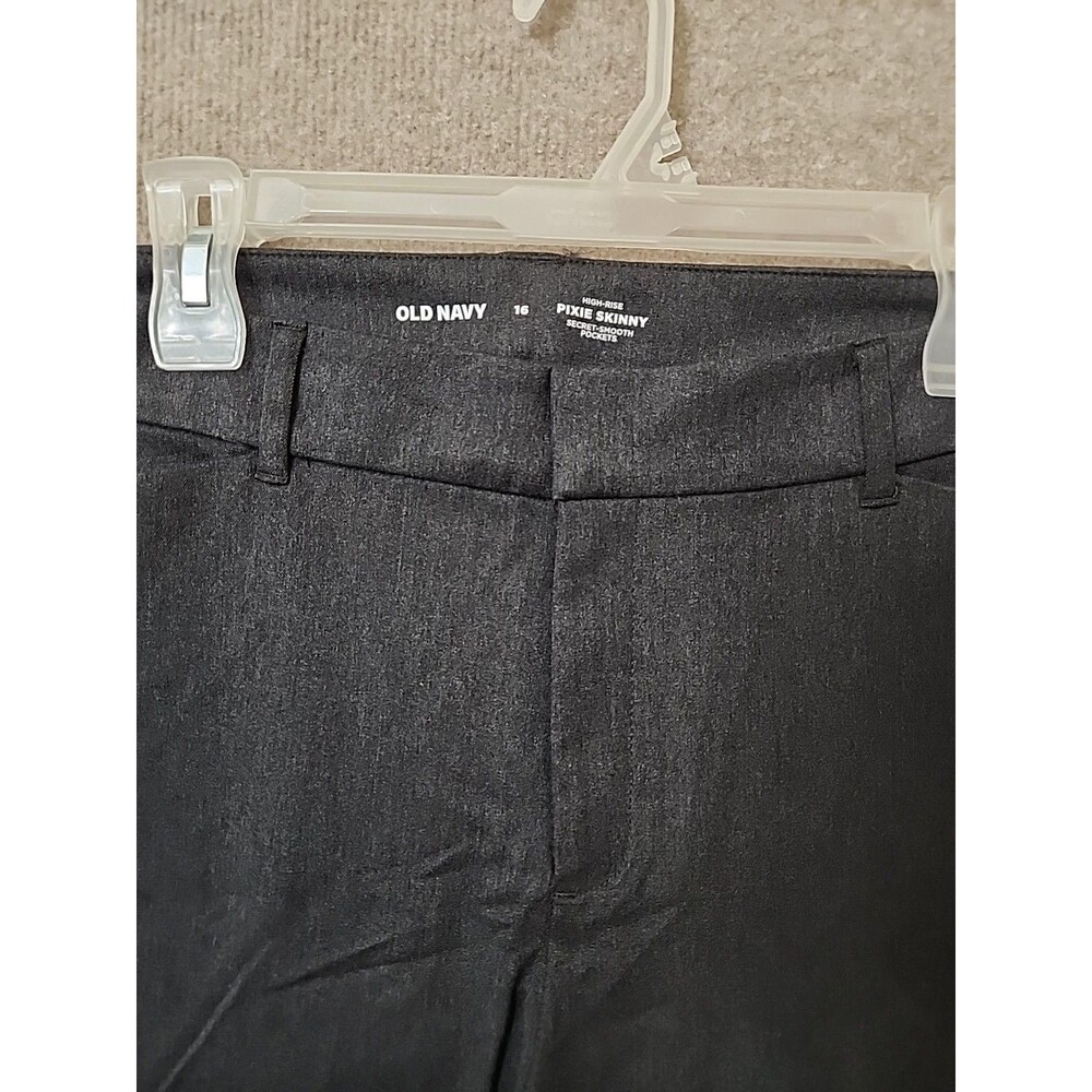 Old Navy Pixie Skinny Ankle Dress Pants Womens 16 Heather Gray Stretch NEW - Picture 5 of 10